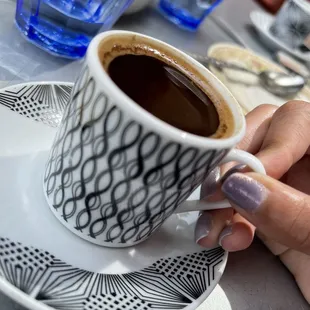 I got the coffee- Lebanon (w/ cardamom, slightly sweet)