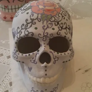 Ready for the day of the dead!  Clay Cafe has several varieties of skulls to choose from.