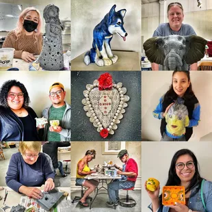 Scenes from handbuilding class