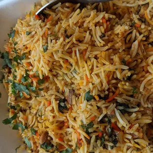 Chicken biryani yum!