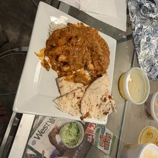 Chicken Tikka Masala, spicy w/Thali