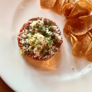 Beef tartare 1/2 price during happy hour!