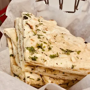 Garlic and Basil Naan