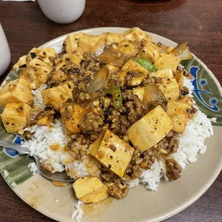 39. Ma Po Tofu on Rice Plate