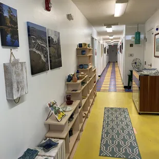 Our art center is much bigger than it appears: nearly 4,500 s.f. of artist studios, exhibit space, and classrooms