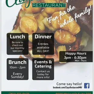 Our Rockford Rocket Burger is pictured here, with a quick overview of what we offer.