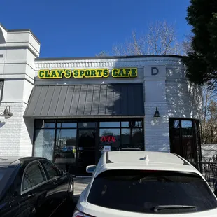 Clay&apos;s Sports Cafe storefront.