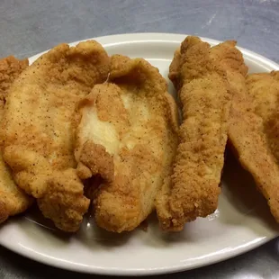 Hand breaded, fried, catfish fillets