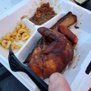 Partially eaten 3Meat combo