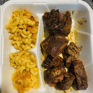 Yum! Rib tip dinner with double mac