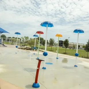 The splash pad is user-activated and self-circulating, making it great for the environment AND great fun!