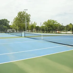 Three tennis courts are lighted and open during park hours for public use.