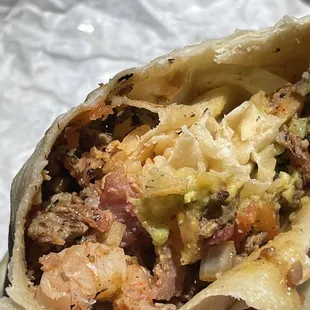 Inside of burrito
