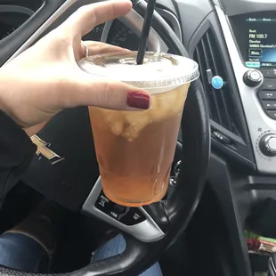 Peach cranberry aloe tea!