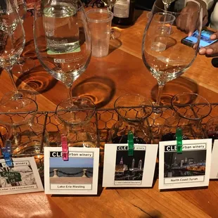 Wine flights. Five 2 oz small carafes