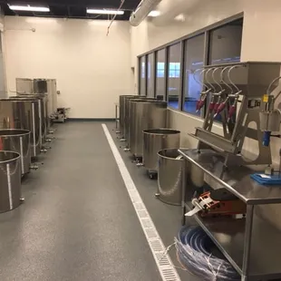 View from inside the wine production area