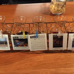 Wine flight to taste 5!