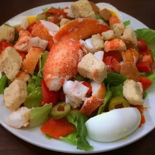 Lobster salad I made using Clean Catch fresh lobster meat. Yes, that is a giant piece of claw meat on top. :)