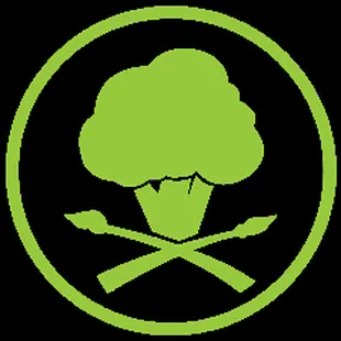 a broccoli logo in a circle