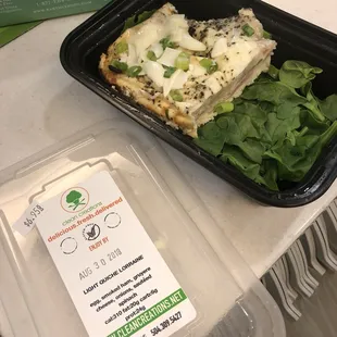 a meal in a plastic container