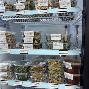 Cooler stocked with a variety of healthy foods