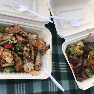 Very Teriyaki Bowl and BBQ Muscle Lover Bowl