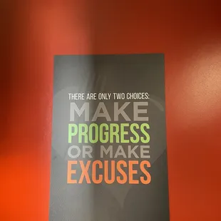 there are only two choices make progress or make excuses