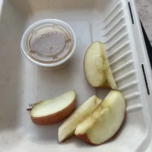 The apple side I received with some of the core and ends still on the slices