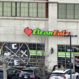 Clean Eatz taken from Ascension across the street