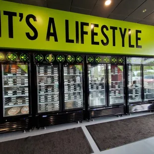Fridges of meals available if you don&apos;t pre-order online. Come in anytime and see their constantly changing selection
