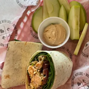 Salmon &amp; Spinach wrap