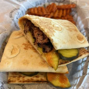 Turkey Burnt End Cuban Flatbread