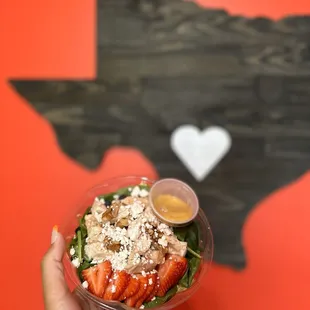 Summer Berry Spinach and Goat Cheese Salad