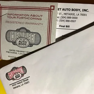 Documents prepared for you. They warranty their work.