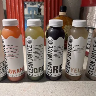 These are the juices i received in the first 2 day cleanse I purchased. Didn&apos;t get the cashew milk or red in my 2nd order. Disappointing.