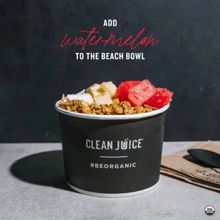 A summer favorite!  The Beach Bowl with watermelon