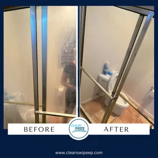 Shower glass water stain removal