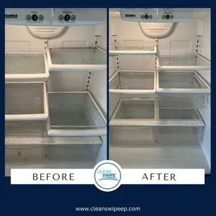 Fridge before and after