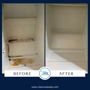 Fridge before and after