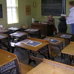 Interior of one-room schoolhouse