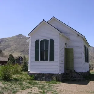 Exterior of one-room schoolhouse