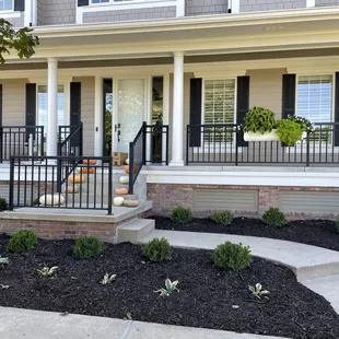 the front porch of a home