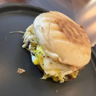 English muffin breakfast sandwich