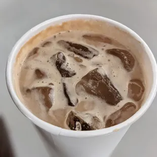 Iced vanilla latte.
