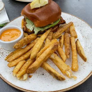 Blackened grouper sandwich