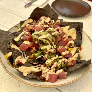Ahi tuna nachos