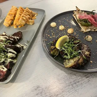 Steak Frites and Octopus