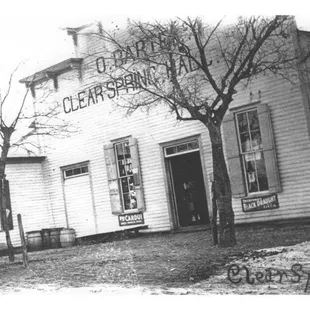 the front of the building