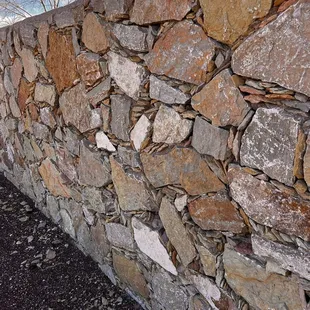 Chip filled to add a high end look to rock walls.