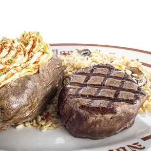 Close up Filet Mignon Supreme Dinner